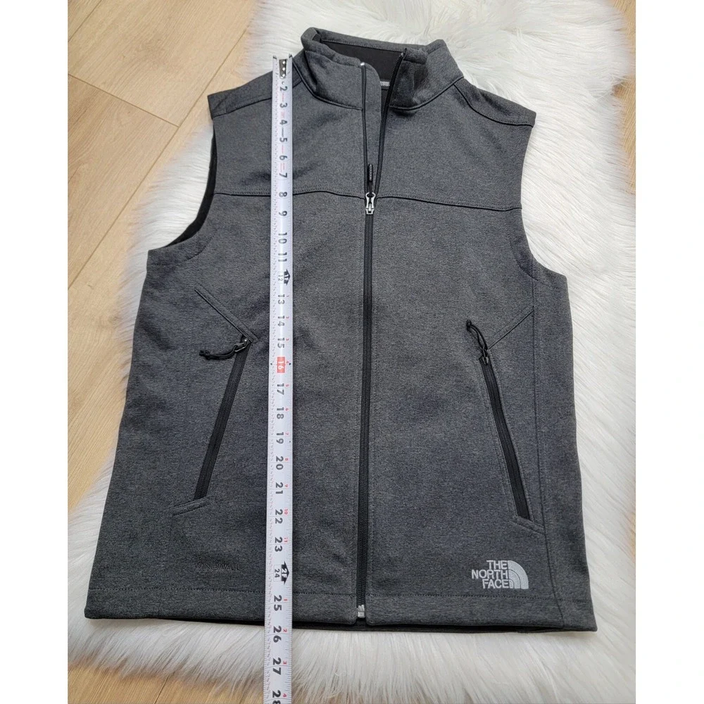 The North Face Vest Men's Size Small Gray Windwall Soft-Shell Full Zip